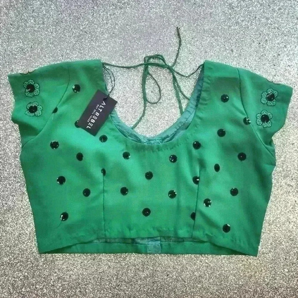 1970s sequins crop top - Picture 1 of 4